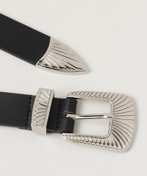 RAGEBLUE（レイジブルー）の「ナローシンセティックベルト/239718（ベルト・メンズ・ブラック/その他19・FREE）」の6枚目の写真