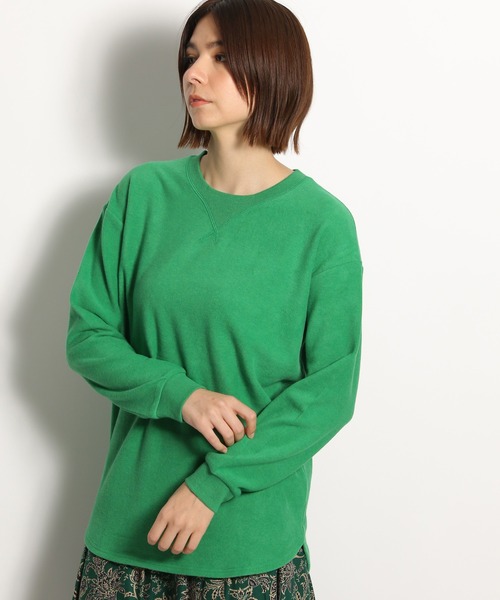 niko and...(ニコアンド)の「起毛スムースクループルオーバー(Tシャツ/カットソー・レディース・ブラック/グリーン/ナチュラル/チャコール・MEDIUM/LARGE)」の4枚目の写真