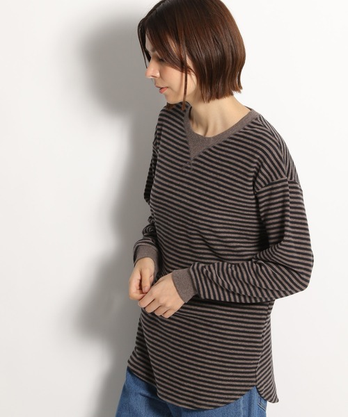 niko and...(ニコアンド)の「起毛スムースクループルオーバー(Tシャツ/カットソー・レディース・ブラック/グリーン/ナチュラル/チャコール・MEDIUM/LARGE)」の2枚目の写真