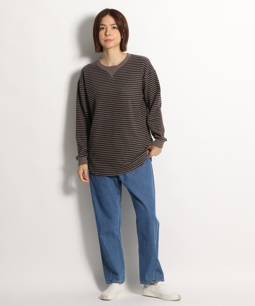 niko and...(ニコアンド)の「起毛スムースクループルオーバー(Tシャツ/カットソー・レディース・ブラック/グリーン/ナチュラル/チャコール・MEDIUM/LARGE)」の11枚目の写真