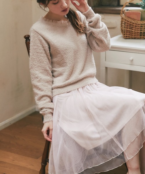 tocco closet(トッコ クローゼット)の「キラキララメメローチュールスカート(スカート・レディース・ピンクベージュ/ライトピンク・M)」の19枚目の写真