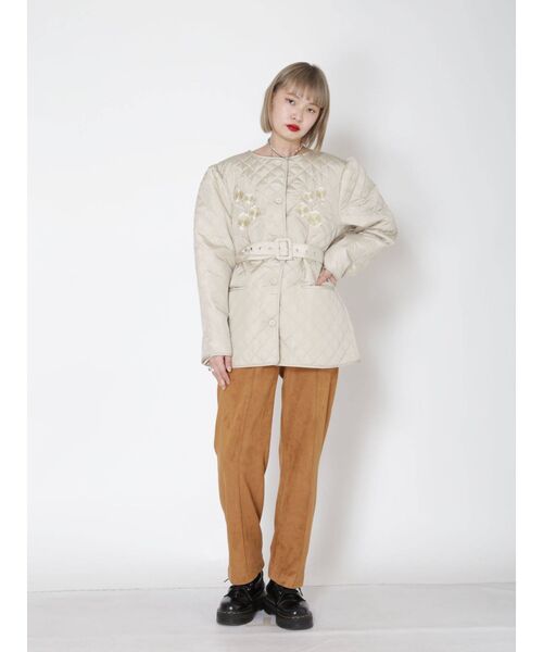jouetie(ジュエティ)の「【POSTOKYO】パワショルキルティングJAPANジャケットコート(ノーカラージャケット・レディース・ブラック/カーキ/アイボリー/その他1・MEDIUM)」の20枚目の写真