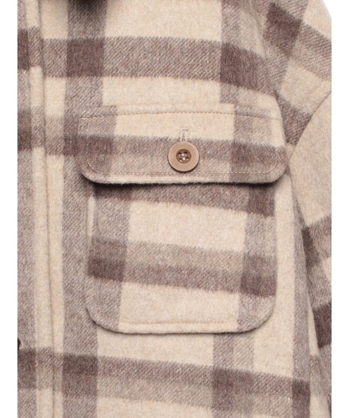 CREDONA（クレドナ）の「ウールチェックJKコート（ステンカラーコート