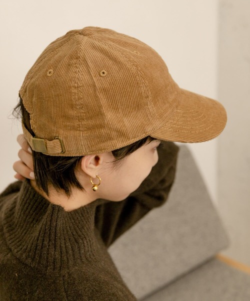 URBAN RESEARCH（アーバンリサーチ）の「コーデュロイCAP（キャップ・レディース・ベージュ/ネイビー/ブラウン/ピンク・-）」の2枚目の写真