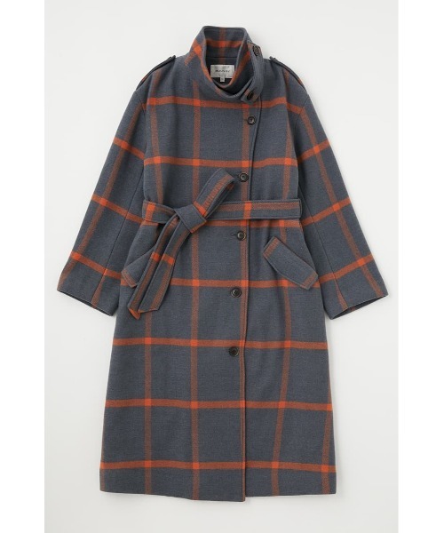 MOUSSY（マウジー）の「STAND COLLAR LONG コート（チェスターコート・レディース・グレー系その他/アイボリー/ブラック/カーキ・1/2）」の4枚目の写真