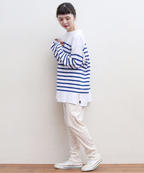 CHILD WOMAN（チャイルドウーマン）の「フライス小花プリント レギンスパンツ（レギンス/スパッツ・レディース・アイボリー/サックスブルー/ブルー/オレンジ/イエロー/ブルー系その他・FREE）」の10枚目の写真