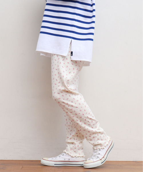 CHILD WOMAN（チャイルドウーマン）の「フライス小花プリント レギンスパンツ（レギンス/スパッツ・レディース・アイボリー/サックスブルー/ブルー/オレンジ/イエロー/ブルー系その他・FREE）」の8枚目の写真