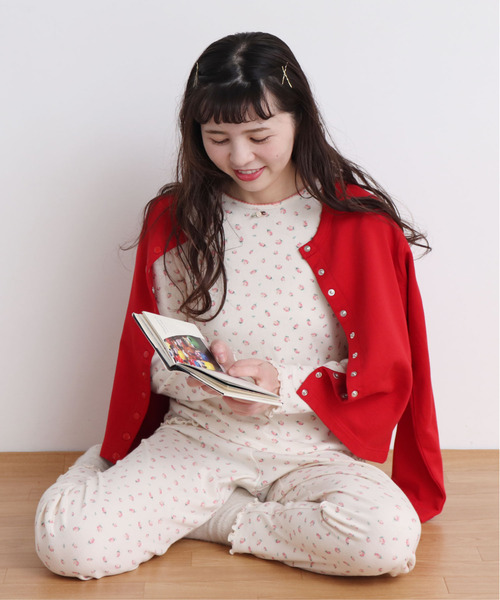 CHILD WOMAN（チャイルドウーマン）の「フライス小花プリント レギンスパンツ（レギンス/スパッツ・レディース・アイボリー/サックスブルー/ブルー/オレンジ/イエロー/ブルー系その他・FREE）」の15枚目の写真