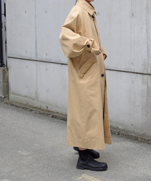 Marient（マリエント）の「マックステンカラーコート/ユニセックス（ステンカラーコート・レディース・ベージュ・FREE）」の9枚目の写真