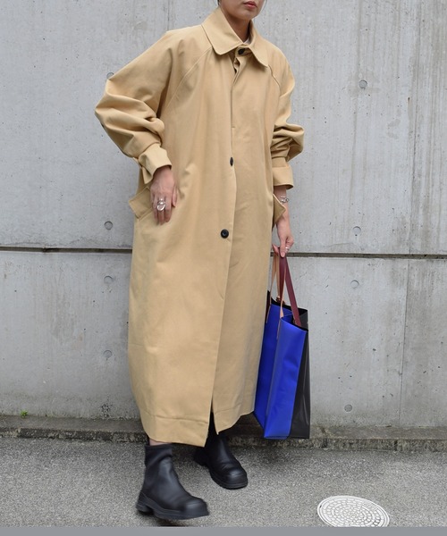 Marient（マリエント）の「マックステンカラーコート/ユニセックス（ステンカラーコート・レディース・ベージュ・FREE）」の6枚目の写真