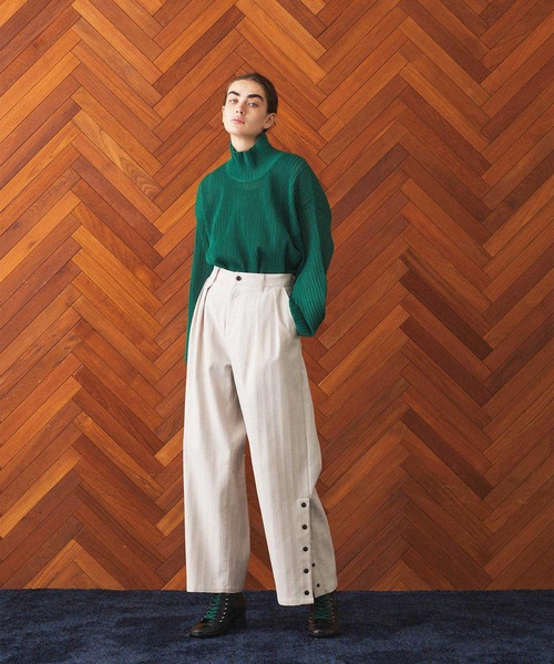 SHAREEF（シャリーフ）の「PLEATS HIGH-NECK P/O（Tシャツ/カットソー