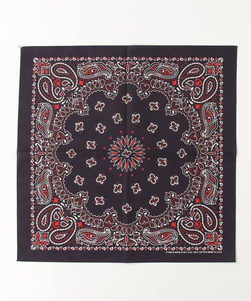 HAV-A-HANK（ハバハンク ）の「HAV-A-HANK ハバハンク ペイズリー バンダナ（バンダナ/スカーフ・レディース・ホワイト/ベージュ/ネイビー/ブラウン/レッド/カーキ/ターコイズブルー/イエロー/グリーン/ミント/ブラック×レッド/レンガ/ブラック/パープル/バーガンディー/オレンジ/グレー/チャコールグレー/インディゴブルー/ネイビー系/ロイヤルブルー・FREE）」の15枚目の写真