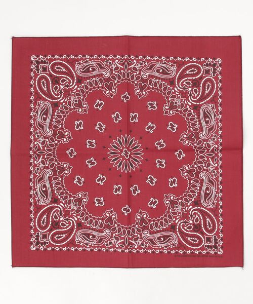 HAV-A-HANK（ハバハンク ）の「HAV-A-HANK ハバハンク ペイズリー バンダナ（バンダナ/スカーフ・レディース・ホワイト/ベージュ/ネイビー/ブラウン/レッド/カーキ/ターコイズブルー/イエロー/グリーン/ミント/ブラック×レッド/レンガ/ブラック/パープル/バーガンディー/オレンジ/グレー/チャコールグレー/インディゴブルー/ネイビー系/ロイヤルブルー・FREE）」の19枚目の写真