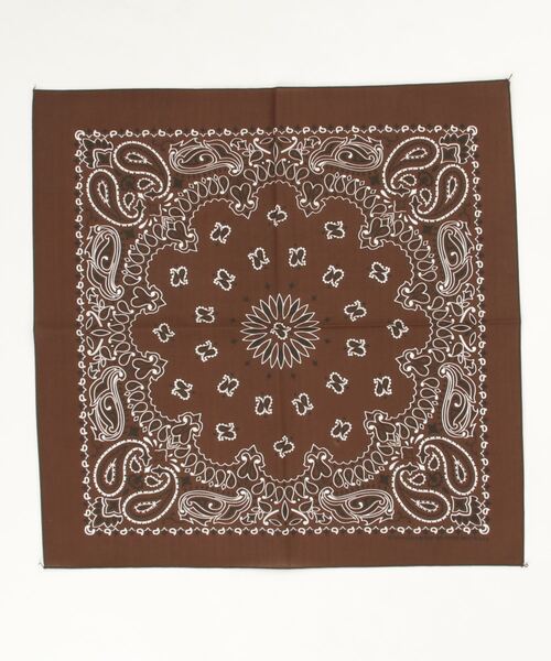 HAV-A-HANK（ハバハンク ）の「HAV-A-HANK ハバハンク ペイズリー バンダナ（バンダナ/スカーフ・レディース・ホワイト/ベージュ/ネイビー/ブラウン/レッド/カーキ/ターコイズブルー/イエロー/グリーン/ミント/ブラック×レッド/レンガ/ブラック/パープル/バーガンディー/オレンジ/グレー/チャコールグレー/インディゴブルー/ネイビー系/ロイヤルブルー・FREE）」の6枚目の写真