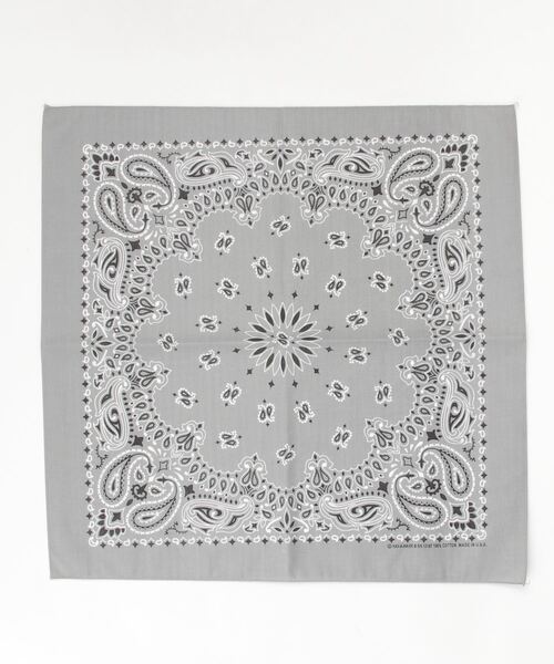 HAV-A-HANK（ハバハンク ）の「HAV-A-HANK ハバハンク ペイズリー バンダナ（バンダナ/スカーフ・レディース・ホワイト/ベージュ/ネイビー/ブラウン/レッド/カーキ/ターコイズブルー/イエロー/グリーン/ミント/ブラック×レッド/レンガ/ブラック/パープル/バーガンディー/オレンジ/グレー/チャコールグレー/インディゴブルー/ネイビー系/ロイヤルブルー・FREE）」の5枚目の写真