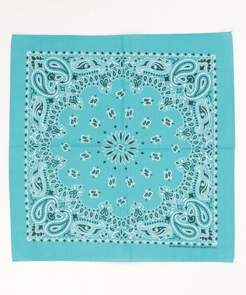 HAV-A-HANK（ハバハンク ）の「HAV-A-HANK ハバハンク ペイズリー バンダナ（バンダナ/スカーフ・レディース・ホワイト/ベージュ/ネイビー/ブラウン/レッド/カーキ/ターコイズブルー/イエロー/グリーン/ミント/ブラック×レッド/レンガ/ブラック/パープル/バーガンディー/オレンジ/グレー/チャコールグレー/インディゴブルー/ネイビー系/ロイヤルブルー・FREE）」の12枚目の写真