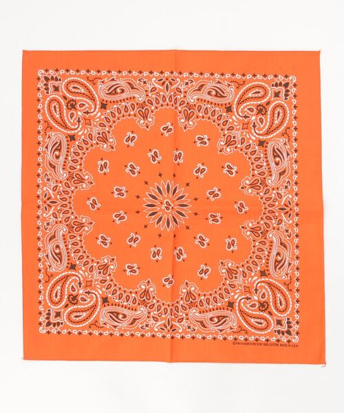 HAV-A-HANK（ハバハンク ）の「HAV-A-HANK ハバハンク ペイズリー バンダナ（バンダナ/スカーフ・レディース・ホワイト/ベージュ/ネイビー/ブラウン/レッド/カーキ/ターコイズブルー/イエロー/グリーン/ミント/ブラック×レッド/レンガ/ブラック/パープル/バーガンディー/オレンジ/グレー/チャコールグレー/インディゴブルー/ネイビー系/ロイヤルブルー・FREE）」の21枚目の写真