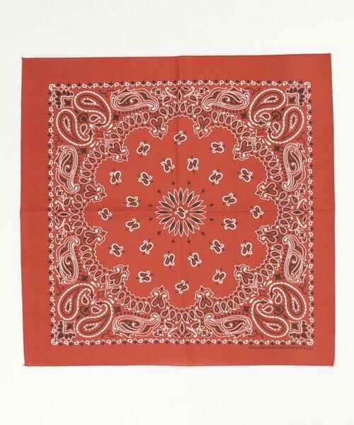 HAV-A-HANK（ハバハンク ）の「HAV-A-HANK ハバハンク ペイズリー バンダナ（バンダナ/スカーフ・レディース・ホワイト/ベージュ/ネイビー/ブラウン/レッド/カーキ/ターコイズブルー/イエロー/グリーン/ミント/ブラック×レッド/レンガ/ブラック/パープル/バーガンディー/オレンジ/グレー/チャコールグレー/インディゴブルー/ネイビー系/ロイヤルブルー・FREE）」の20枚目の写真