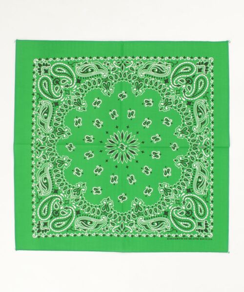 HAV-A-HANK（ハバハンク ）の「HAV-A-HANK ハバハンク ペイズリー バンダナ（バンダナ/スカーフ・レディース・ホワイト/ベージュ/ネイビー/ブラウン/レッド/カーキ/ターコイズブルー/イエロー/グリーン/ミント/ブラック×レッド/レンガ/ブラック/パープル/バーガンディー/オレンジ/グレー/チャコールグレー/インディゴブルー/ネイビー系/ロイヤルブルー・FREE）」の9枚目の写真