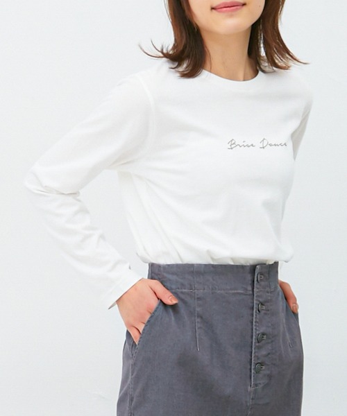 Honeys(ハニーズ)の「ロゴプリントTシャツ(Tシャツ/カットソー・レディース・ブラック/ライトグリーン/ホワイト系その他/オフホワイト/サックスブルー/グリーン系その他・L/M/S)」の3枚目の写真