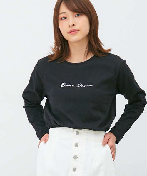 Honeys(ハニーズ)の「ロゴプリントTシャツ(Tシャツ/カットソー・レディース・ブラック/ライトグリーン/ホワイト系その他/オフホワイト/サックスブルー/グリーン系その他・L/M/S)」の4枚目の写真