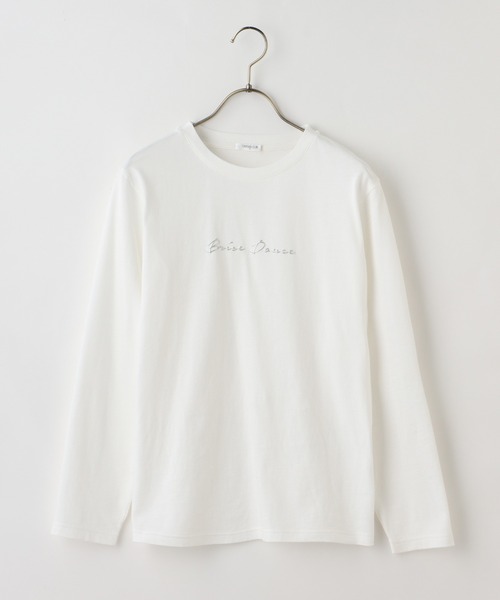 Honeys(ハニーズ)の「ロゴプリントTシャツ(Tシャツ/カットソー・レディース・ブラック/ライトグリーン/ホワイト系その他/オフホワイト/サックスブルー/グリーン系その他・L/M/S)」の13枚目の写真