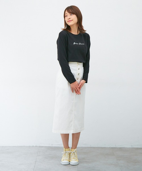 Honeys(ハニーズ)の「ロゴプリントTシャツ(Tシャツ/カットソー・レディース・ブラック/ライトグリーン/ホワイト系その他/オフホワイト/サックスブルー/グリーン系その他・L/M/S)」の17枚目の写真