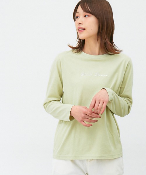 Honeys(ハニーズ)の「ロゴプリントTシャツ(Tシャツ/カットソー・レディース・ブラック/ライトグリーン/ホワイト系その他/オフホワイト/サックスブルー/グリーン系その他・L/M/S)」の22枚目の写真