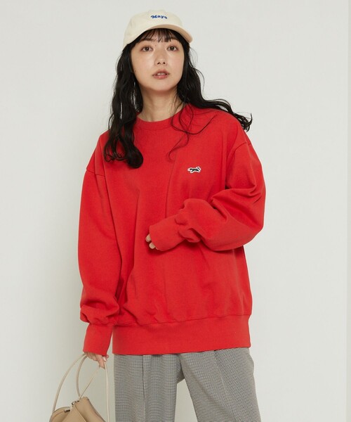 FREAK'S STORE（フリークスストア）の「TOWN CRAFT × FREAK'S STORE/タウンクラフト 【WEB限定】theFOX スウェットクルーネック（スウェット・レディース・グレー/ネイビー/レッド/グリーン/ブラック/オフホワイト・ﾌﾘ-）」の8枚目の写真