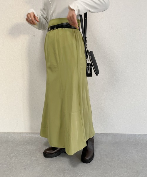 nemne store(ネンネストア)の「カラーマーメイドフレアスカート(スカート・レディース・オレンジ/グリーン/アイボリー・フリー)」の15枚目の写真