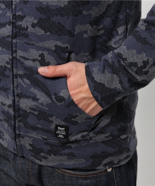 VENCEEXCHANGE（ヴァンスエクスチェンジ）の「カモフラジャガードZIPパーカー           （パーカー・メンズ・シルバー/ネイビー・SMALL/LARGE/MEDIUM）」の8枚目の写真
