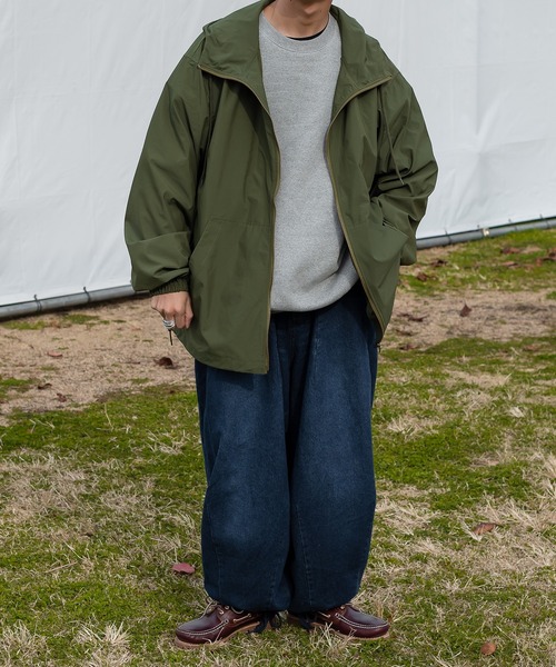 kutir（クティール）の「ナイロンアノラックパーカー（ブルゾン・メンズ・チャコールグレー/カーキ/オレンジ・MEDIUM/LARGE）」の19枚目の写真