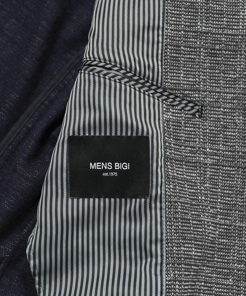 MEN'S BIGI（メンズビギ）の「＜FORTEX＞ツイードジャージ ジャガードチェックジャケット　fabric made in italy（テーラードジャケット・メンズ・ブラック/ベージュ・01/02/03/04）」の17枚目の写真