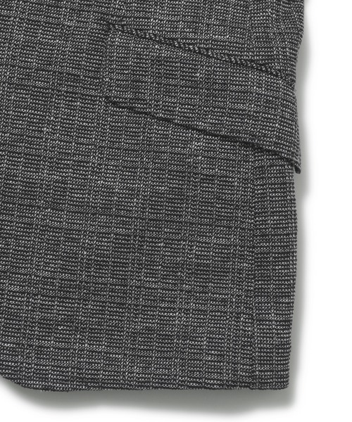 MEN'S BIGI（メンズビギ）の「＜FORTEX＞ツイードジャージ ジャガードチェックジャケット　fabric made in italy（テーラードジャケット・メンズ・ブラック/ベージュ・01/02/03/04）」の14枚目の写真