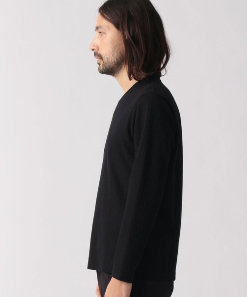 NICOLE CLUB FOR MEN（ニコルクラブフォーメン）の「【22年春モデル】アランニットボンディングＶネックプルオーバー（Tシャツ/カットソー・メンズ・ブラック/オフホワイト/ホワイト×ブラック/レッド系その他・MEDIUM/LARGE/X-LARGE）」の14枚目の写真