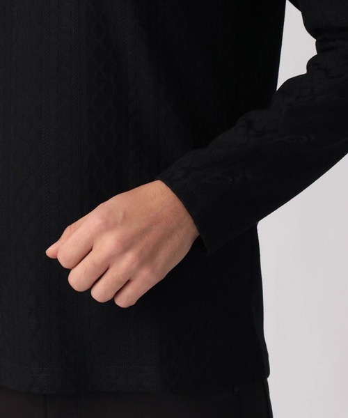 NICOLE CLUB FOR MEN（ニコルクラブフォーメン）の「【22年春モデル】アランニットボンディングＶネックプルオーバー（Tシャツ/カットソー・メンズ・ブラック/オフホワイト/ホワイト×ブラック/レッド系その他・MEDIUM/LARGE/X-LARGE）」の12枚目の写真