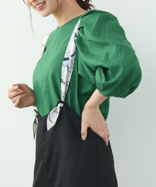 INTERPLANET(インタープラネット)の「【INTERPLANET WINGS】レーヨン麻ライトウイングショルダーブラウス(シャツ/ブラウス・レディース・グレイッシュベージュ/グリーン/イエロー/ブラック・FREE)」の18枚目の写真