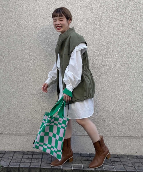 【新品完売品】ダブルクローゼット　コットンフリルワンピース　オフホワイト Alley by w closet（アリーバイダブルクローゼット）の「【Alley