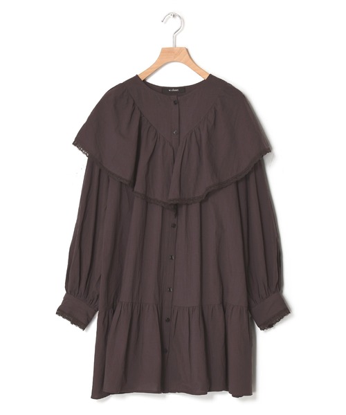 w closet（ダブルクローゼット）の「コットンフリルギャザーミニワンピース（ワンピース・レディース・オフホワイト/グリーン系その他/スミクロ・FREE）」の15枚目の写真