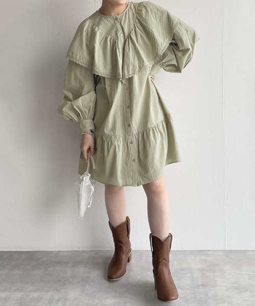w closet（ダブルクローゼット）の「コットンフリルギャザーミニ