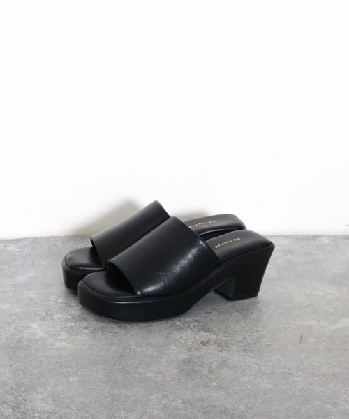 archives(アルシーヴ)の「厚底ミュール(サンダル・レディース・ブラック/アイボリー/ミント・MEDIUM/LARGE)」の3枚目の写真