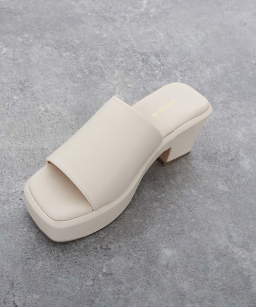 archives(アルシーヴ)の「厚底ミュール(サンダル・レディース・ブラック/アイボリー/ミント・MEDIUM/LARGE)」の7枚目の写真