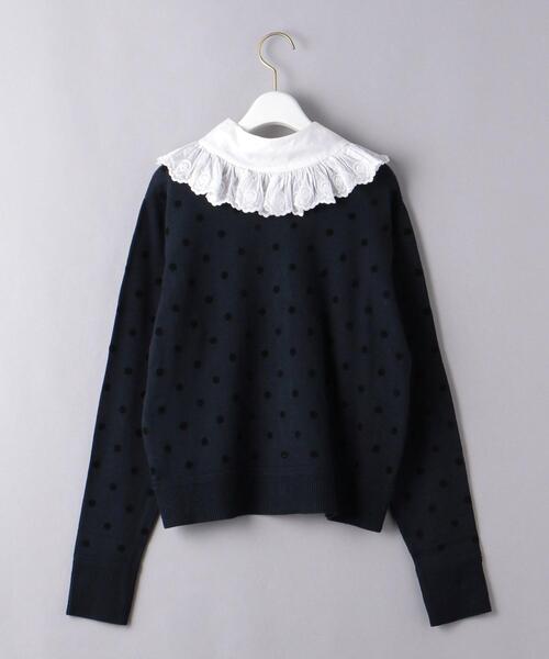 MUVEIL（ミュベール）の「＜MUVEIL（ミュベール）＞クローバーレース カーディガン ■■■（カーディガン/ボレロ・レディース・イエロー/ネイビー・36）」の11枚目の写真