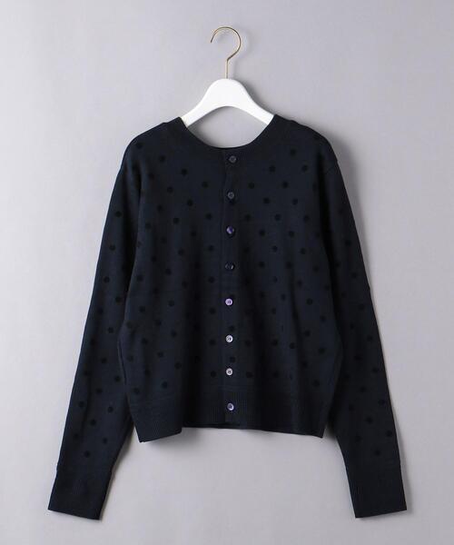 MUVEIL（ミュベール）の「＜MUVEIL（ミュベール）＞クローバーレース カーディガン ■■■（カーディガン/ボレロ・レディース・イエロー/ネイビー・36）」の14枚目の写真