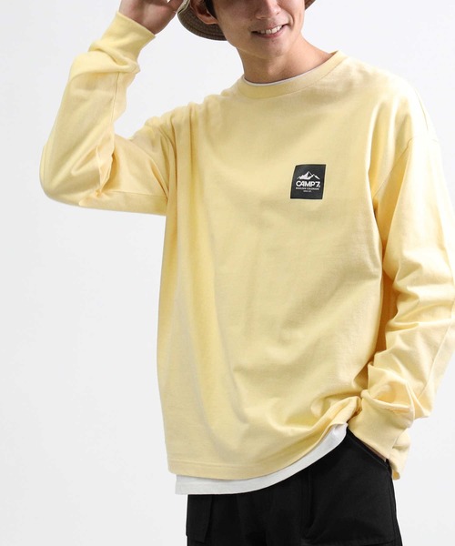 CAMP7（キャンプセブン）の「【CAMP7】ベーシックロゴロンＴ（Tシャツ/カットソー・メンズ・ブラック/ホワイト/グレー/グリーン/ブルー/イエロー・L/S/M/XL）」の6枚目の写真
