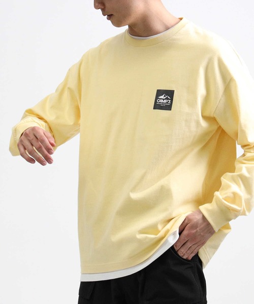 CAMP7（キャンプセブン）の「【CAMP7】ベーシックロゴロンＴ（Tシャツ/カットソー・メンズ・ブラック/ホワイト/グレー/グリーン/ブルー/イエロー・L/S/M/XL）」の22枚目の写真