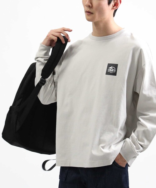 CAMP7（キャンプセブン）の「【CAMP7】ベーシックロゴロンＴ（Tシャツ/カットソー・メンズ・ブラック/ホワイト/グレー/グリーン/ブルー/イエロー・L/S/M/XL）」の14枚目の写真