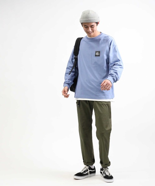 CAMP7（キャンプセブン）の「【CAMP7】ベーシックロゴロンＴ（Tシャツ/カットソー・メンズ・ブラック/ホワイト/グレー/グリーン/ブルー/イエロー・L/S/M/XL）」の16枚目の写真