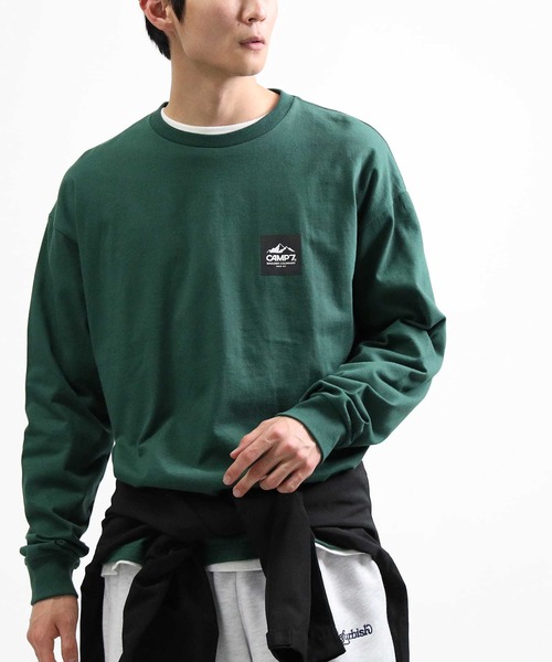 CAMP7（キャンプセブン）の「【CAMP7】ベーシックロゴロンＴ（Tシャツ/カットソー・メンズ・ブラック/ホワイト/グレー/グリーン/ブルー/イエロー・L/S/M/XL）」の19枚目の写真