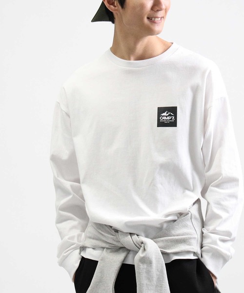 CAMP7（キャンプセブン）の「【CAMP7】ベーシックロゴロンＴ（Tシャツ/カットソー・メンズ・ブラック/ホワイト/グレー/グリーン/ブルー/イエロー・L/S/M/XL）」の7枚目の写真